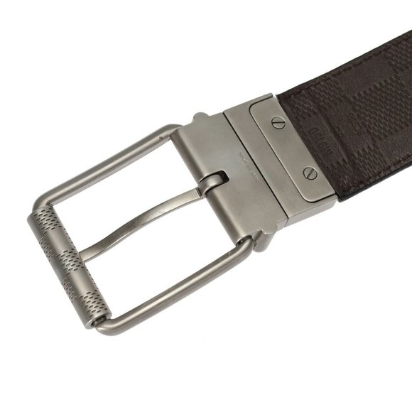 LOUIS VUITTON Louis Vuitton 95cm Black M9150 Men's Leather Belt - Picture 5 of 13